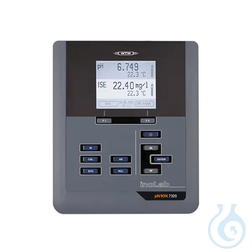 inoLab® pH/ION 7320, Precise, menu controlled pH/mV/ISE benchtop meter, with two
