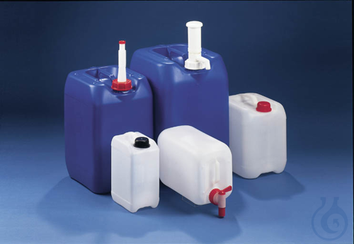 Industrial jerrycans, HDPE, blue 20 l, UN, w/o closure, cap size o.d. Ø 60