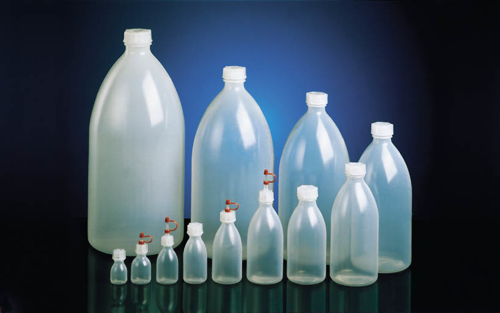 Narrow neck bottle, LDPE natural, 3000 ml, round, incl. closure