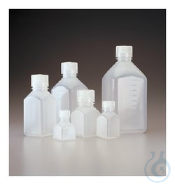 Nalgene&trade; Square Narrow-Mouth PPCO Bottles with Closure