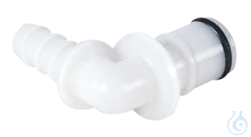 neoChoice Schnellkupplung, 1/4'', männlich, Winkelstück, Schlaucholive 6,4 mm