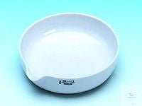Evaporating dish porcelain, 888/ 8, with spout, Ø 200 mm, form A, flat bottom