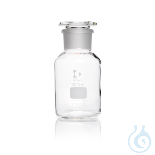 DURAN® Reagent Bottle, wide neck, clear, neck with standard ground joint