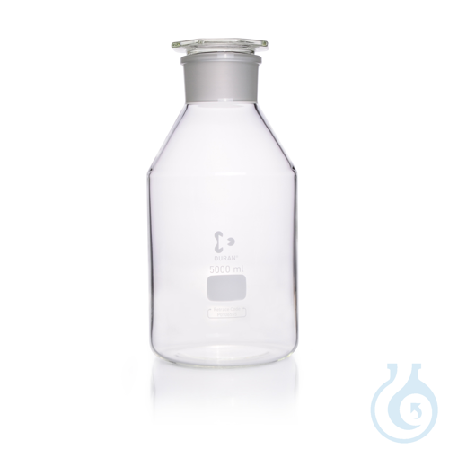DURAN® Reagent Bottle, wide neck, clear, neck with standard ground joint