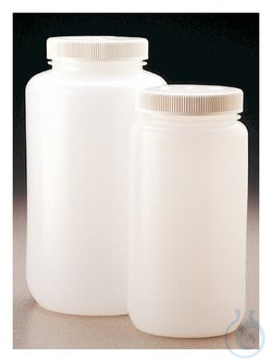 Nalgene&trade; Large Wide-Mouth HDPE Bottles with Closure