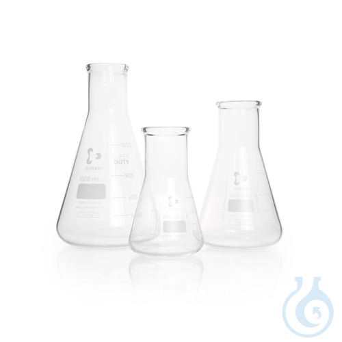 DURAN® SUPER DUTY Erlenmeyer Flask wide neck, with reinforced rim