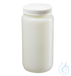 Nalgene&trade; Large Wide-Mouth Fluorinated HDPE Bottle with Closure