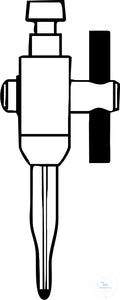 Separate PTFE-stopcock, 2,5 mm bore of p