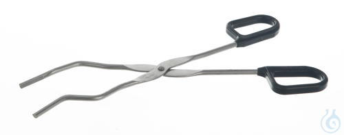 Crucible tong 18/10 steel, w. plastic, handle, L=200mm
