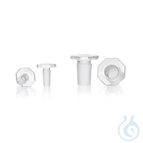 DURAN® Glass Stopper, clear, with standard ground joint, octagonal
