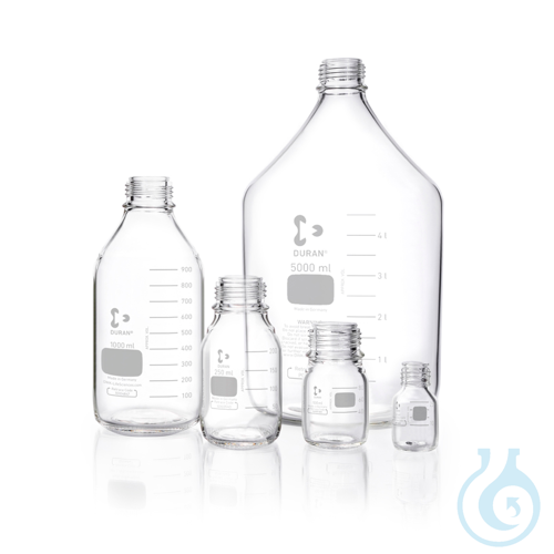 DURAN® Original Laboratory Bottle, clear, with DIN 168-1 thread, graduated