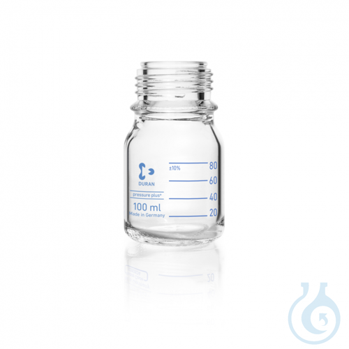 DURAN® Laboratory glass bottle GL 45, clear, pressure plus+ pressure resistant,