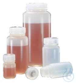 Nalgene&trade; Wide-Mouth HDPE Economy Bottles with Closure