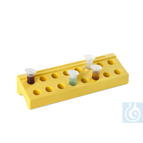 neoLabLine Reaktionsgefäßständer, gelb, PP, 2 x 8 Gefäße 5 ml