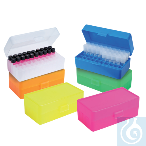 neoLabLine neoBox 50 Aufbewahrungsbox blau, PP, 5 x 10 Plätze