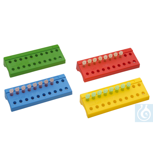 neoLabLine Reaktionsgefäßständer, gelb, PP, 2 x 10 Gefäße 1.5/2.0 ml