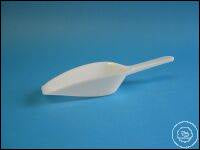 Industrial scoop, white polyethylene (HDPE), volume 15 ml, length 115 mm