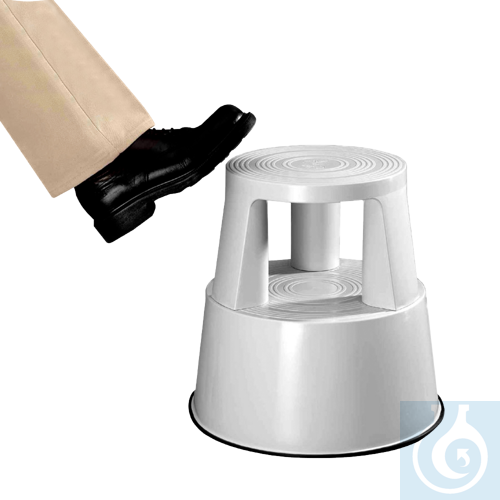 neoChoice Steighilfe aus Metall mit Rollen, lichtgrau