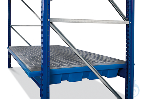 Rack sump PE blue grid galv. V=225L, 2680x1300x190