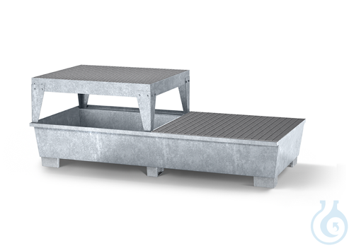 IBC-station steel galv. grid galv. feet construc. V=1000L, 2200x1300x1050