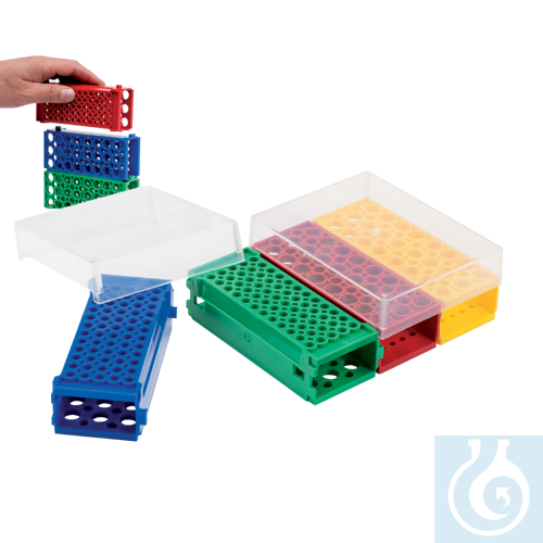 neoChoice SlipLock Flipper® Rack für PCR- u. Reaktionsgefäße, Set mit 4 farbigen