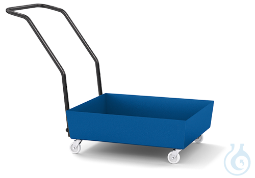 Sump pallet steel lam. blue mobile V=65L, 1275x635x890