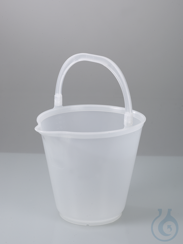 Bucket made of PP, transparent, w/ spout, 12l