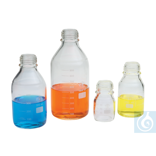 neoChoice Laborflaschen oh. Kappe 500 ml ISO 4796 Boro-Glas 3.3 GL 45 VE 10 Stüc