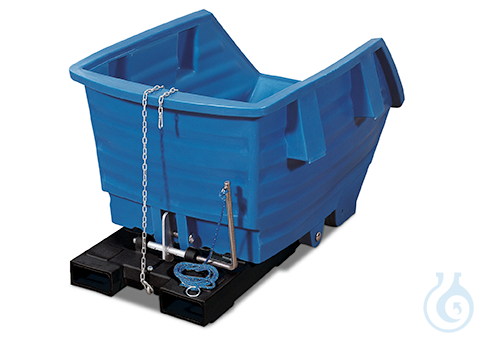 Tipping container PE blue V=1000 L, 1173x1660x1060