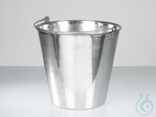 Bucket, stainless steel, AISI 304, capacity 15 l