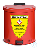 Disposal bin sh.steel lam. red V=50 L, 505x495x540