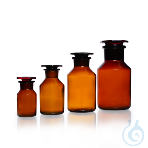 Reagent Bottle, wide neck, soda-lime, amber, USP , USP , EP (3.2.1)