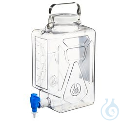 Nalgene&trade; Rectangular Polycarbonate Clearboy&trade; Carboy with