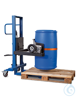drum lifter made of steel (w. prism jaws), narrow running gear