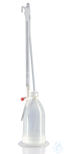 Aut. burette Dr. Schilling SILBERBRAND, 10 ml:0,05 ml Schellb. w.bottle 500 ml