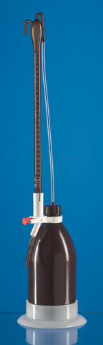 Aut. burette Dr. Schilling SILBERBRAND, 25:0,1 ml amber Boro 3.3 bottle 1000 ml