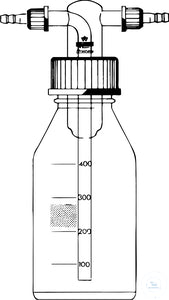 Head for gas washing bottles, with 2 sc
