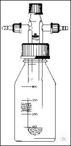 Security washing bottle complete 500 ml