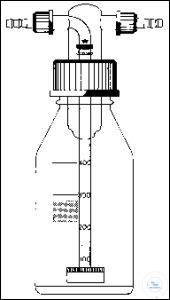 Gas washing bottle, Drechsel, 500 ml, w