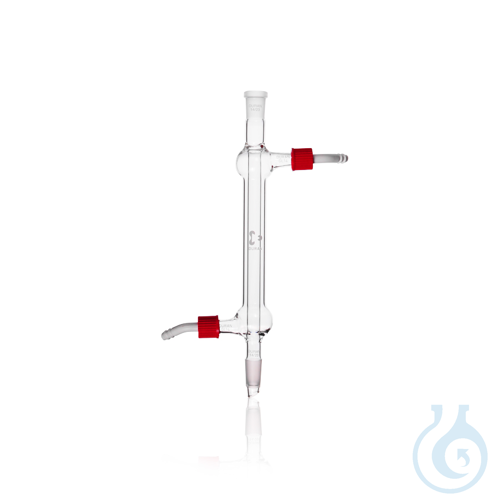 DURAN® Liebig Condenser (West Condenser), 2 NS, 2 screw-on plastic hose connecti