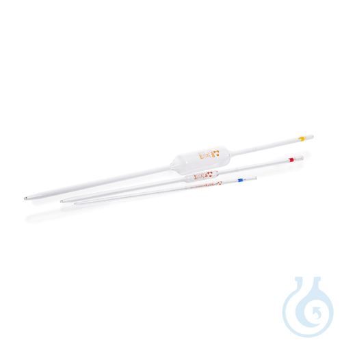 Volumetric Pipette, soda-lime glass, Class AS, amber print, CoC, batch certifica