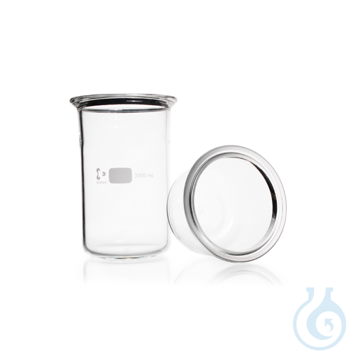 DURAN® Flat Flange Beaker, flange with groove