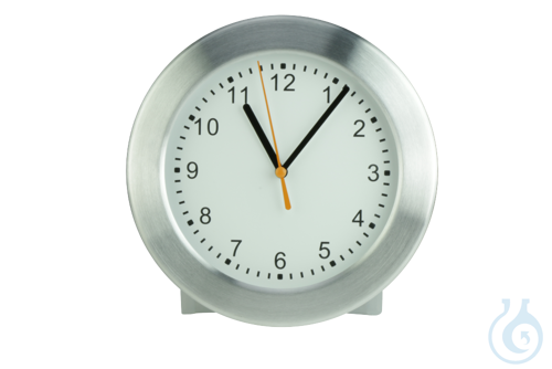 neoChoice Wanduhr mit Quarzwerk, 20 cm Ø, Aluminium gebürstet