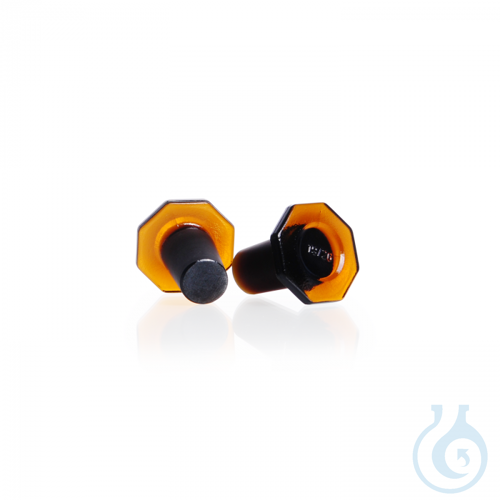 Glass Stopper, SBW glass, amber, with standard ground joint, octagonal