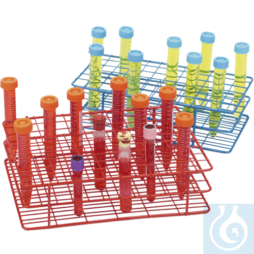 neoChoice Drahtgestell für Röhrchen 16 mm, 72 Plätze, blau