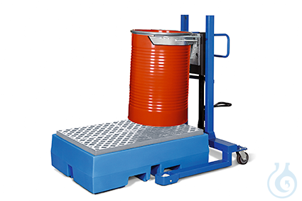 drum lifter made of steel (with clamp), wide running gear