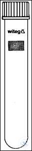 Test tubes, boro., screw thread, w. cap