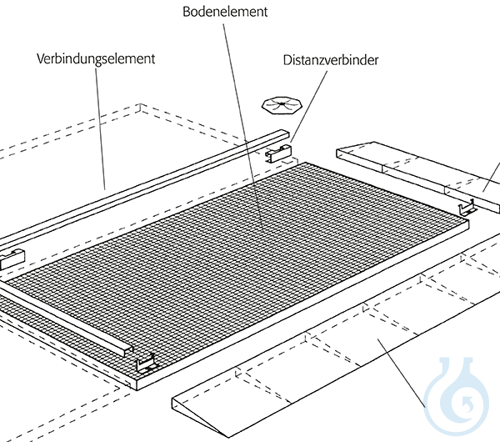 joining element st. galv. f bunded spill floorings height 78 mm 1820x45x40