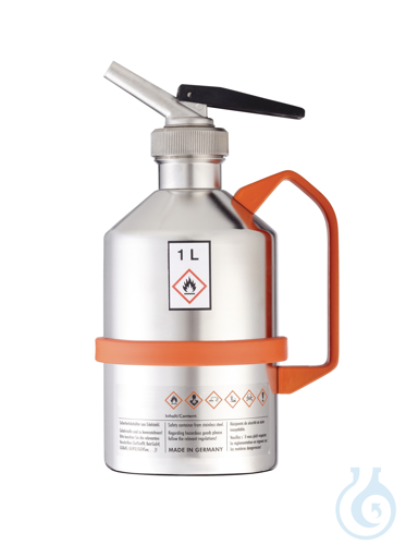 Safety can 316L, dosage spout, relief valve, 1 l
