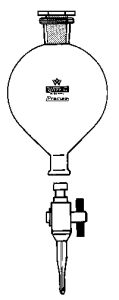 Separatory funnel globe shaped 250ml ST 29/32